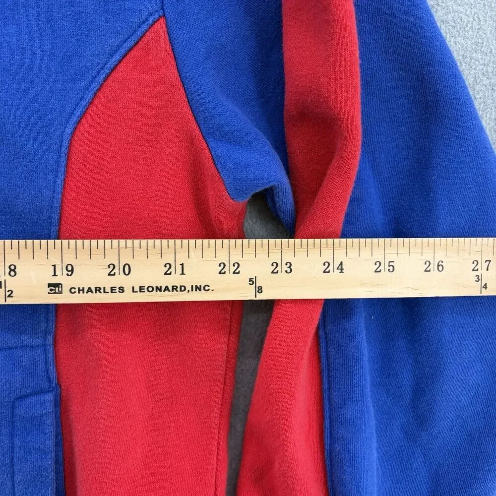 Vintage Y2K Adidas Detroit Pistons NBA Hoodie Mens M Blue Red Embroidered